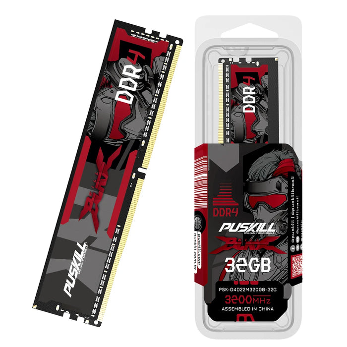 PUSKILL Killblade DDR4 32gb 16gb 8gb RAM 1.2V 3200mhz 2666mhz C19 CL22 UDIMM memoria Desktop