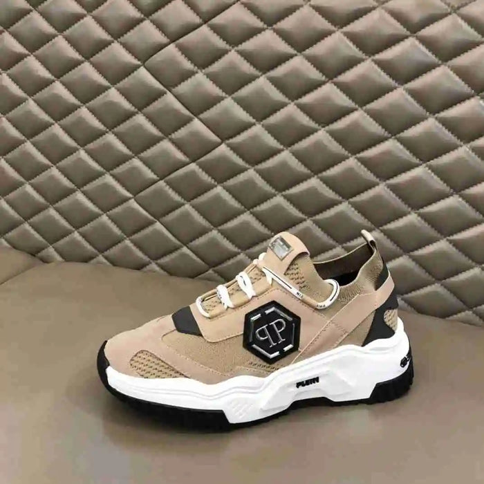 2024Philipp Plein nuove scarpe sportive da uomo, Design classico e semplice moda atmosfera elegante, pelle bovina superiore con tessitura volante P