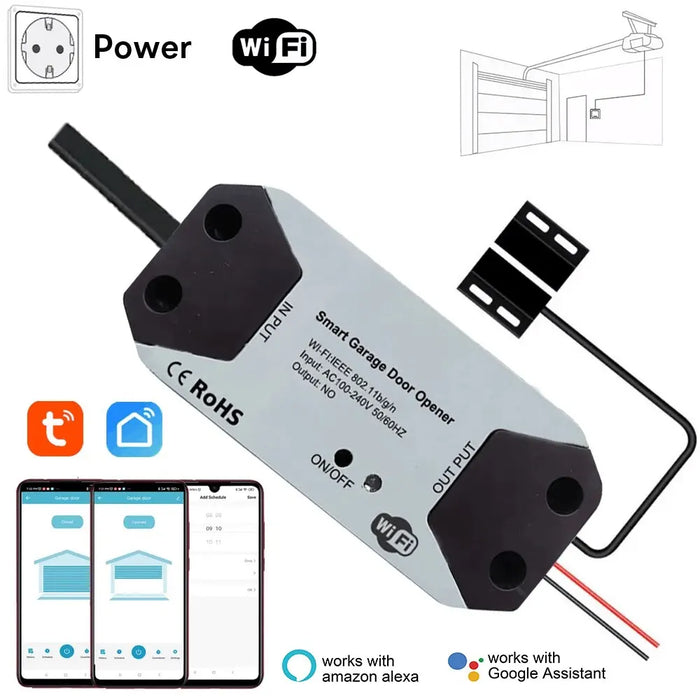 Tuya WiFi Switch Controller per porte da Garage apriporta intelligente funziona con Alexa Google Home Smart Life Tuya APP Control nessun Hub richiesto