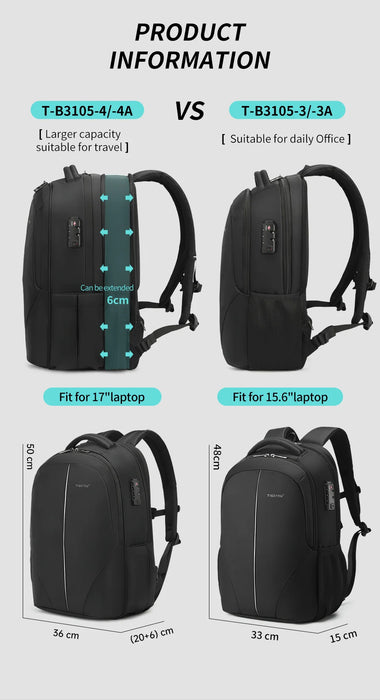 Zaino da viaggio con garanzia a vita 14-15.6-17 ''zaino per Laptop per uomo zaino antifurto TSA zaino maschile per la scuola mochilas