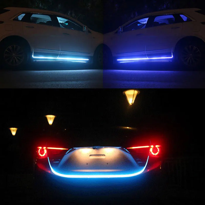 LED Daytime Running Light Scan start Car Hood luci Decorative DRL Auto Engine Hood Guide lampada ambientale decorativa 12V