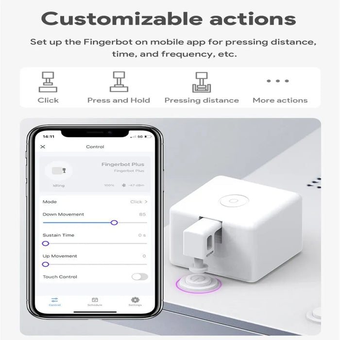 Tuya Zigbee Fingerbot Plus Smart Fingerbot Switch Button Pusher Smart Life Timer controllo vocale funziona con Alexa Google Assistant