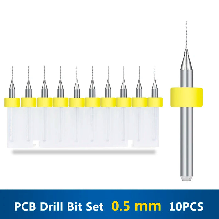 Carburo d'acciaio del tungsteno del Mini trapano del pwb di XCAN 10 pz/set 0.3mm-1.2mm per la macchina del tagliente di CNC del circuito di stampa