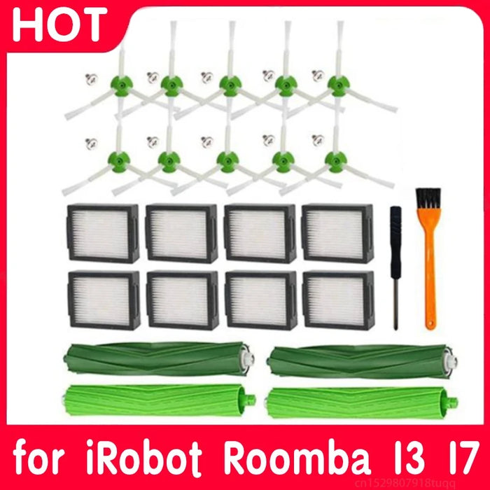 Rotolo di spazzole per filtri Hepa per iRobot Roomba I7 E5 E6 serie I3 accessori per aspirapolvere Robot filtro Hepa spazzola laterale panni per mocio