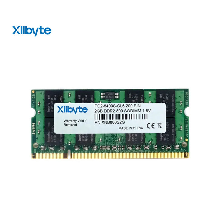 Xllbyte New Sealed SODIMM DDR2 2GB di memoria per Laptop RAM 533mhz(PC2-4200)/667Mhz(PC2-5300)/800mhz(PC2-6400), alta compatibilità