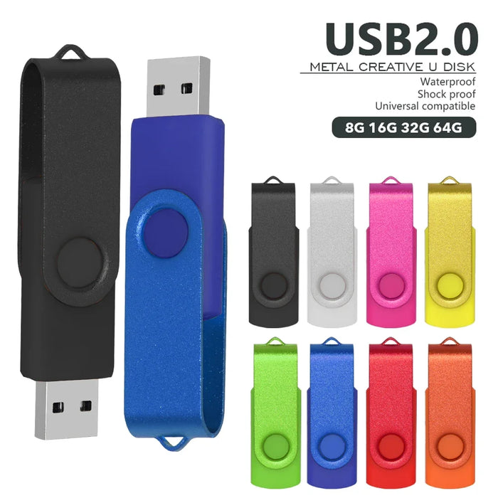 Rotazione Usb 2.0 Flash Drive Pen Drive 4GB 8GB 16GB 32GB 64GB chiavetta Usb ad alta velocità 2. 0 memoria Stick memory Flash Drive Pendrive