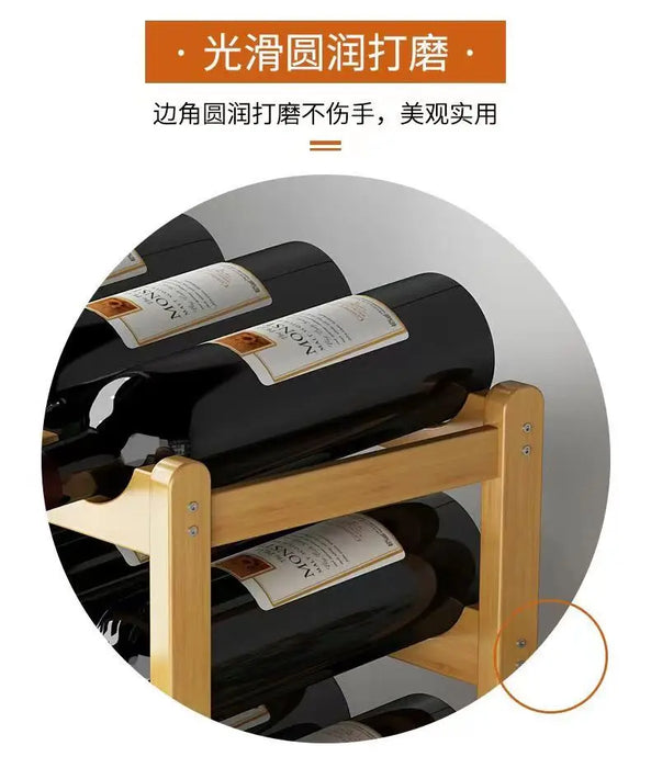 Red WineRack decorazione griglia per uso domestico espositore per vino tavolo creativo portabottiglie per vino semplice armadietto per vino assemblare StorageRack