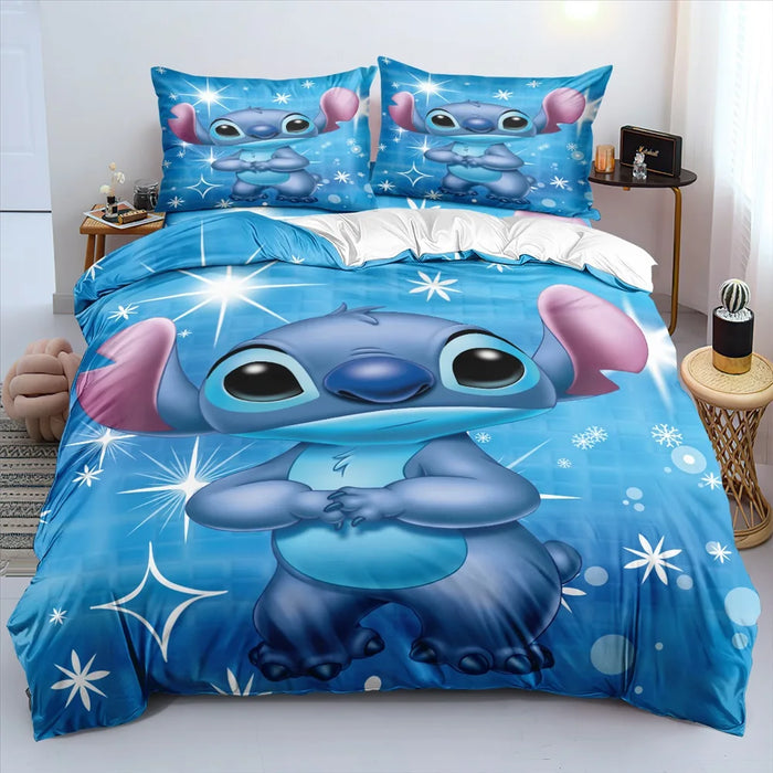 Hot Lilo Stitch Bedding Set ragazzi ragazze decorare camera da letto Twin Full Queen King Size copripiumino federe per regali per bambini