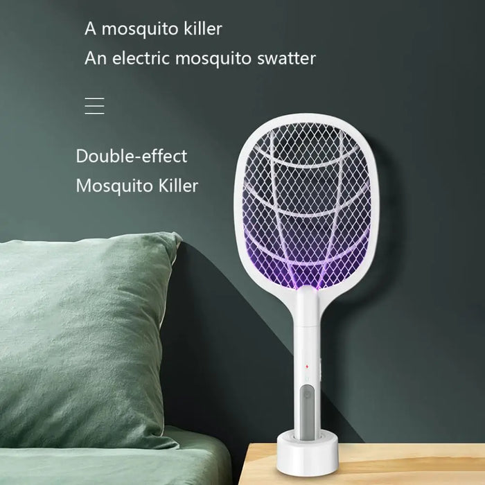 3 IN 1 scacciazanzare elettrico antizanzare 2500V USB ricaricabile angolo non regolabile elettrico Bug Zapper Fly Bat Swatter