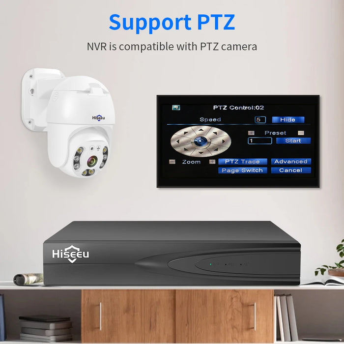 Hiseeu H.265 + HEVC 8CH 16CH 32CH CCTV NVR 4K 8MP 5MP 4MP 3MP 2MP videoregistratore di rete IP per Kit di sistema di telecamere di sorveglianza