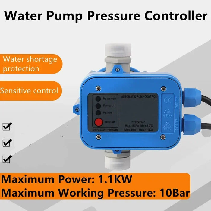 IP65 10A 220V-240VAC pressostato della pompa dell'acqua interruttore elettronico a controllo automatico protezione dalla mancanza d'acqua regolabile