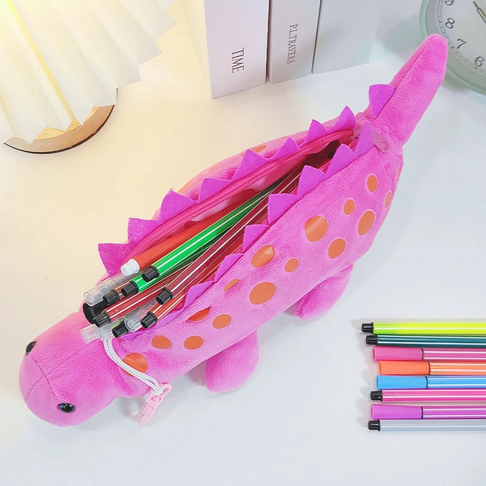 Dinosauri peluche astuccio materiale scolastico astuccio per penne Estuche Escolar Pencilcase Trousse Scolaire Kawaii cancelleria astuccio per matite