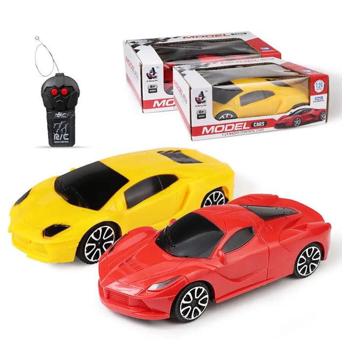 1PC simulazione telecomando auto modello di colore casuale elettrico 2 vie Rc auto sportiva giocattolo per ragazzi ragazze regali di compleanno colore casuale