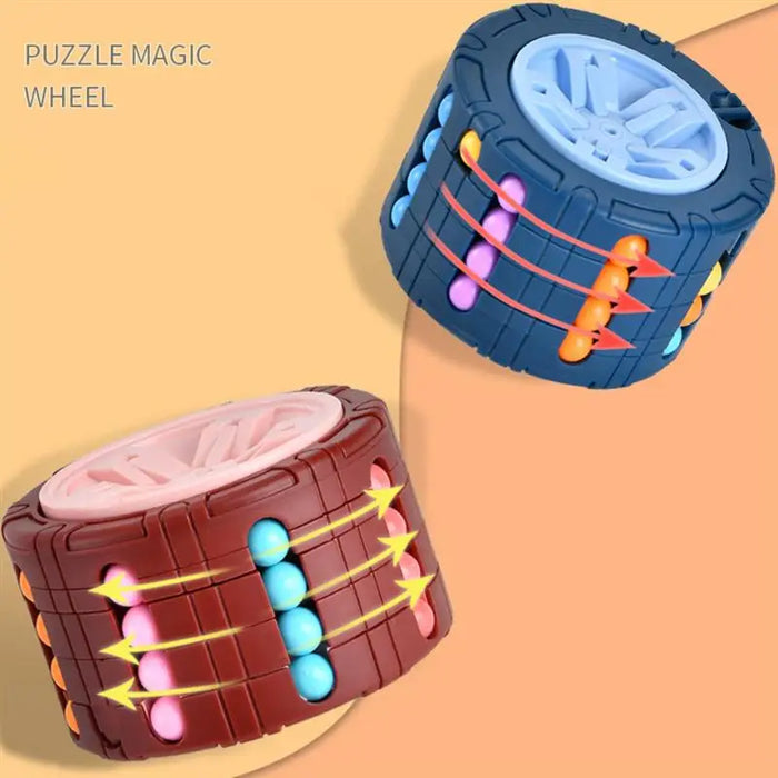 3D cilindro cubo giocattolo fagiolo magico giroscopio ruota scivolo Puzzle giochi alleviare lo Stress bambini educativi giocattoli infantili Montessori regalo