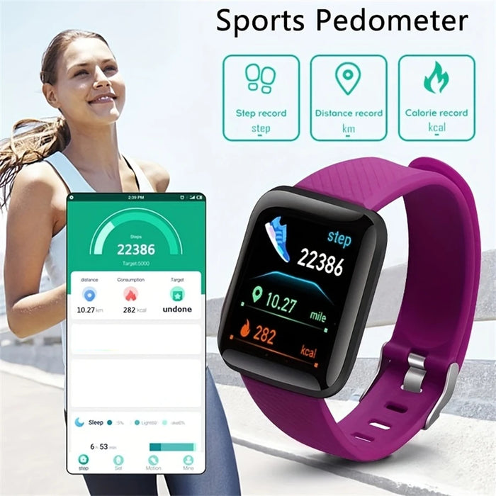 Orologio intelligente multifunzione per uomo donna messaggio per bambini ricorda controllo musicale Sport Step calorie D13 Smartwatch sveglia 116Plus