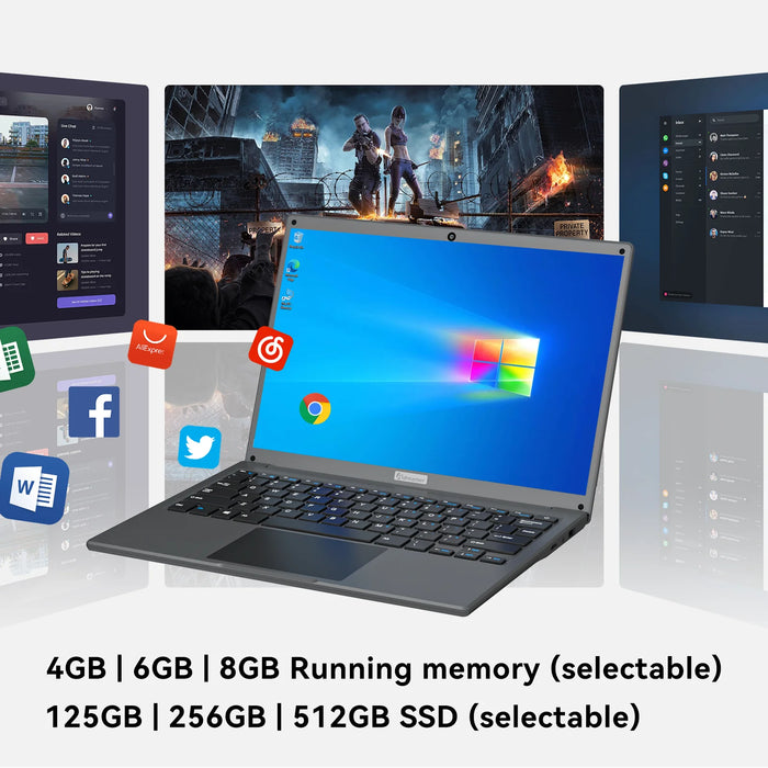 Adreamer LeoBook13 Laptop 8GB RAM 1TB SSD Notebook 13.3 pollici 2560 x1600 risoluzione Computer Intel Celeron N4020 nave dagli stati uniti