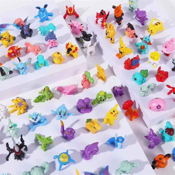 Pokemon 24-144 pz Elf 2-3cm Anime Action diverse figure di stile Pikachu Pokeball mostro giocattolo bambole modello bambino regali di natale