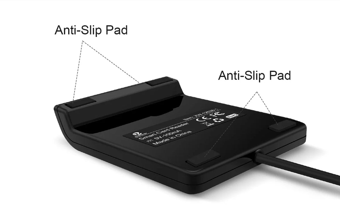 Lettore di Smart Card Zoweetek USB ID lettore elettronico DNI per ISO 7816 EMV IC DNIE Chip DNI Smart Card ZW-12026-1