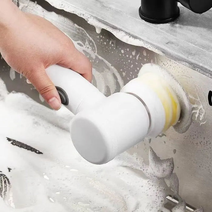 Spazzola per la pulizia elettrica multifunzionale per cucina e bagno-Scrubber portatile Wireless per piatti, pentole e padelle