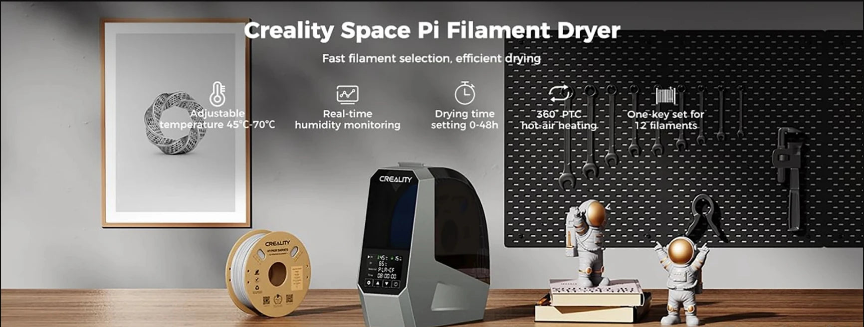 Filamento CREALITY PLA 1,75 mm 1 kg Migliore fluidità Raffreddamento più rapido Materiali per stampante 3D ad alta precisione Serie Hyper per stampante FDM