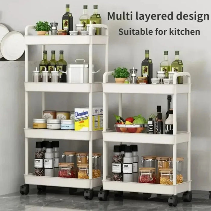 Carrello portaoggetti Mobile carrello organizzatore cucina domestica carrello multifunzionale con ruote accessori per la casa scaffale multipiano