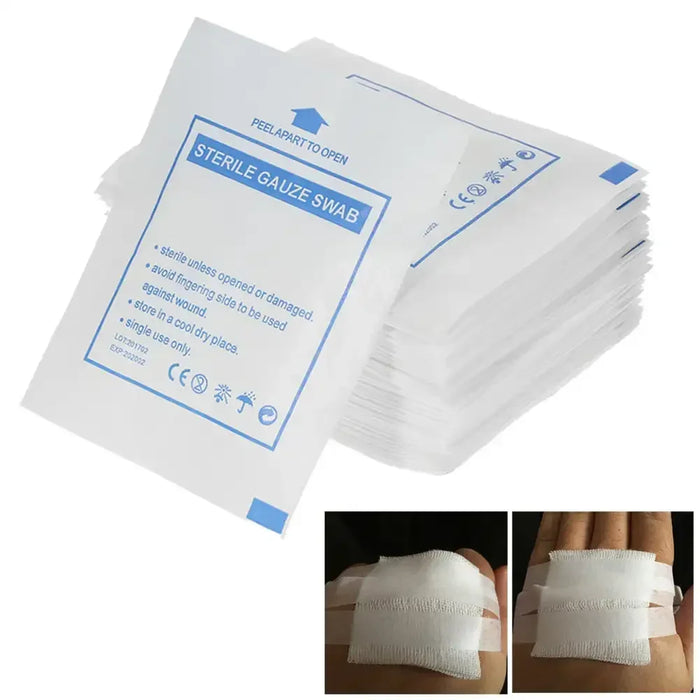 20 pezzi tampone di garza medica Sterile a 8 strati individualmente cotone pronto soccorso medicazione per ferite impermeabile forniture per la cura delle ferite 5/7.5/10cm