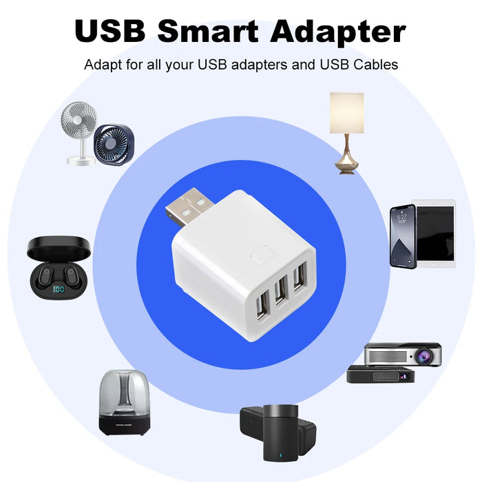 Tuya Smart WiFi/Zigbee adattatore Micro USB 1-3 Gang 5V Mini adattatore di alimentazione USB spina di ricarica temporizzazione vocale per Alexa Google Home Alice