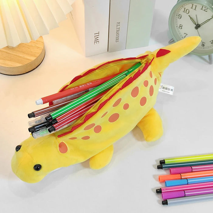 Dinosauri peluche astuccio materiale scolastico astuccio per penne Estuche Escolar Pencilcase Trousse Scolaire Kawaii cancelleria astuccio per matite