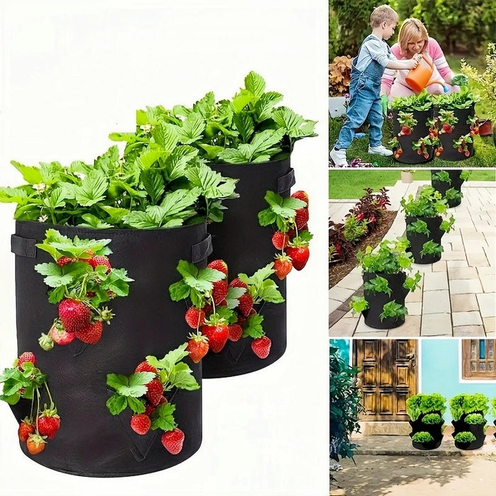 Borsa per la coltivazione della fragola primaverile borsa per la semina delle verdure Grow Pot Plant 5/7/10Gal Grow Bag Garden Terrace Multi-mouth Container Bags