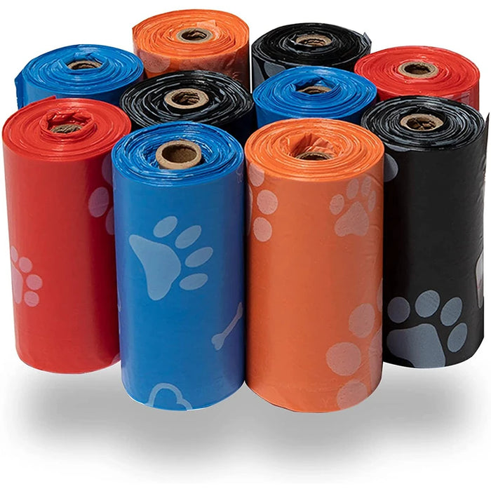 120 rotoli sacchetto di cacca di cane pulizia esterna sacchetto di cacca all'aperto pulito animali domestici forniture per cane 15 sacchetti/rotolo ricarica sacchetto di immondizia forniture per animali domestici