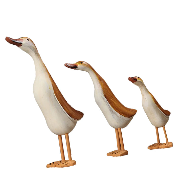 3x/set Duck Statue Home Decor uccello Figurine da collezione buona fortuna ornato