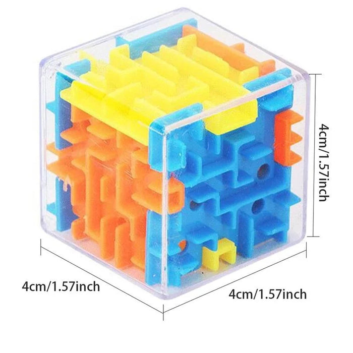 Mini 3D Maze Magic Cube Puzzle trasparente a sei lati Speed Cube Rolling Ball Cubes labirinto giocattoli per bambini giocattoli antistress