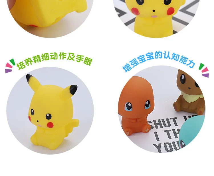 Pokemon Pikachu figure bagno bagno doccia bambini bambini giocano giocattoli da bagno d'acqua per bambini doccia a pioggia nuoto giocattoli d'acqua