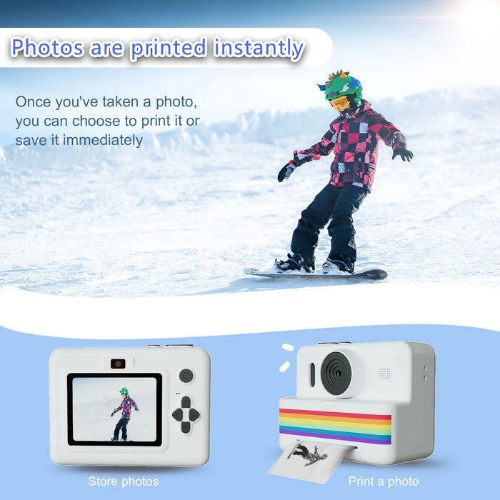 Fotocamera digitale per bambini per la fotografia Mini stampante portatile termica stampa istantanea foto fotocamera per bambini 2.8 pollici HD Video Toy Gifts