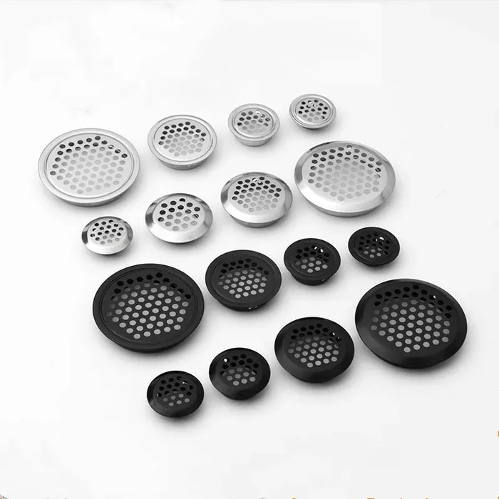 10pcs armadio tondo condotto dell'aria sfiato Dia.19mm-53mm feritoia in acciaio Mesh Hole plug decorazione copertura armadio griglia sistemi di ventilazione