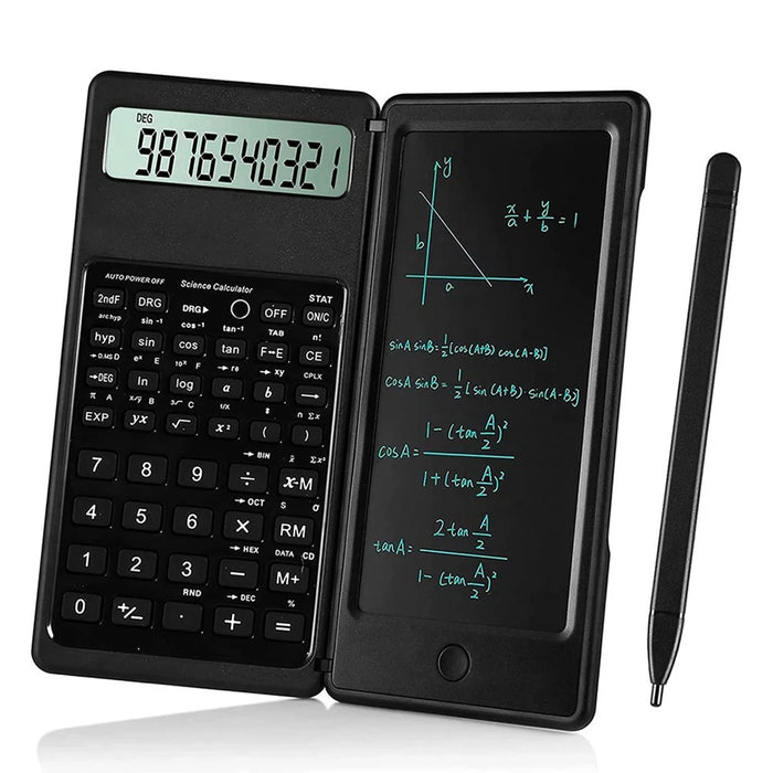 Calcolatrice scientifica pieghevole portatile tavoletta da scrittura con schermo LCD con penna stilo