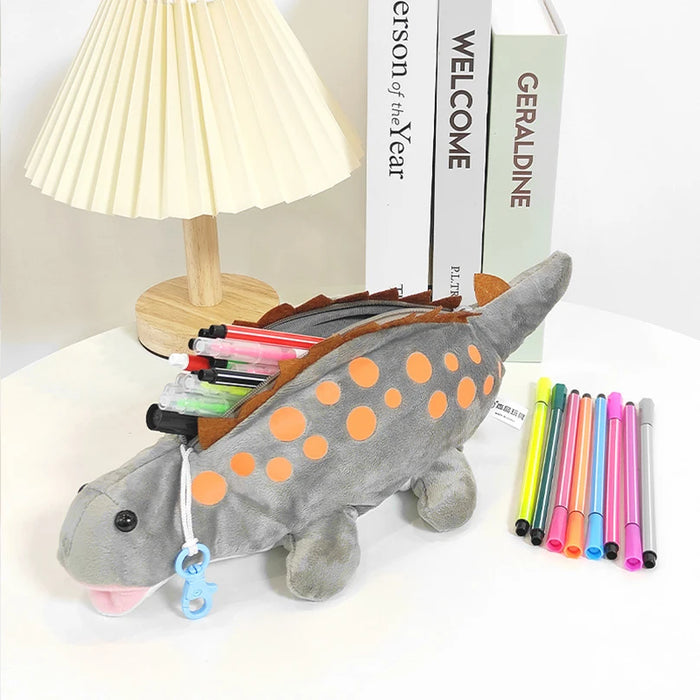 Dinosauri peluche astuccio materiale scolastico astuccio per penne Estuche Escolar Pencilcase Trousse Scolaire Kawaii cancelleria astuccio per matite