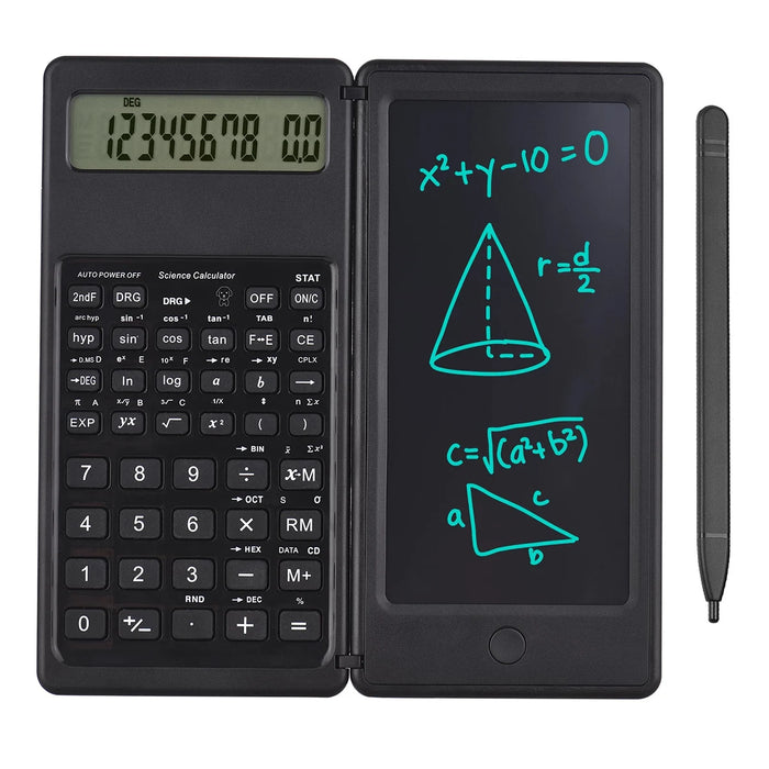 Calcolatrice scientifica pieghevole portatile tavoletta da scrittura con schermo LCD con penna stilo