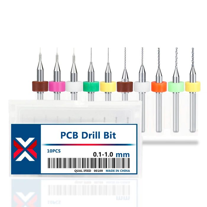 Carburo d'acciaio del tungsteno del Mini trapano del pwb di XCAN 10 pz/set 0.3mm-1.2mm per la macchina del tagliente di CNC del circuito di stampa