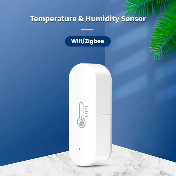 Tuya ZigBee Wifi sensore di umidità della temperatura alimentato a batteria Smart Home Security funziona per Alexa Google Home Homekit App gratuita