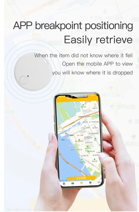 Mini GPS Mobile Bluetooth 5.0 Tracker dispositivo Anti-smarrimento dispositivo Anti-smarrimento rotondo Pet Kids Bag Wallet Tracking Smart Finder Locator