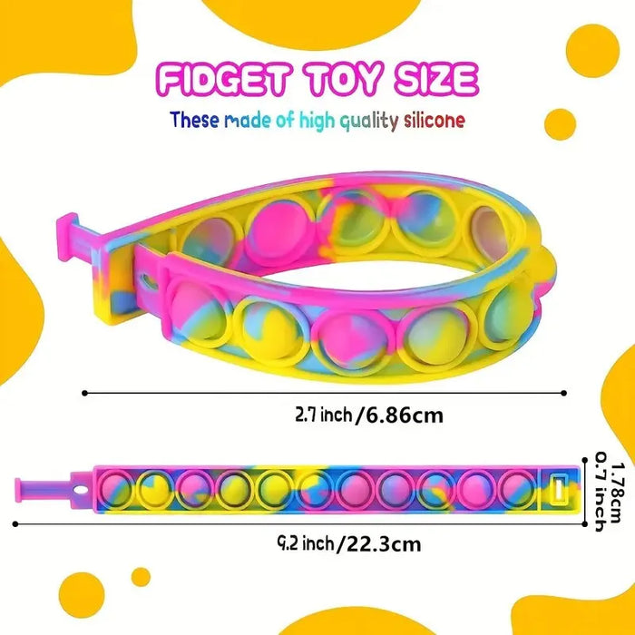 10 pzsilicone World Bubble braccialetto di decompressione giocattolo antistress antistress braccialetto in Silicone colorato giocattolo per bambini adulti