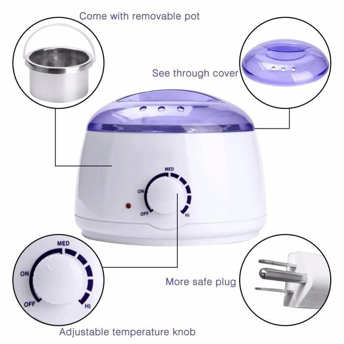 Pro-Wax100 Therapy Machine Wax Warmer Kit elettrico portatile per la depilazione zona Bikini facciale pentola per la fusione delle ascelle riscaldatore per cera calda