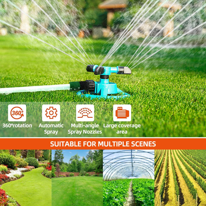 Sistema di irrigatori d'acqua per prato da giardino rotante automatico a 360 gradi accoppiamento rapido ugello rotante per prato forniture per l'irrigazione del giardino