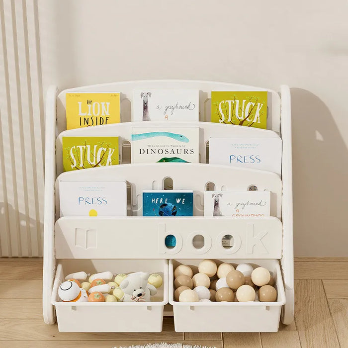 Scaffale per bambini nordico casa soggiorno camera da letto libri illustrati per bambini armadietto per giocattoli snack articoli vari organizzatore Rack