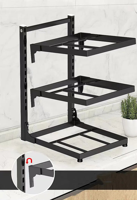 Rack di stoccaggio per lavello da cucina Rack di stoccaggio per fornello multistrato per mobili da piano cottura per la casa Rack per pentole regolabile