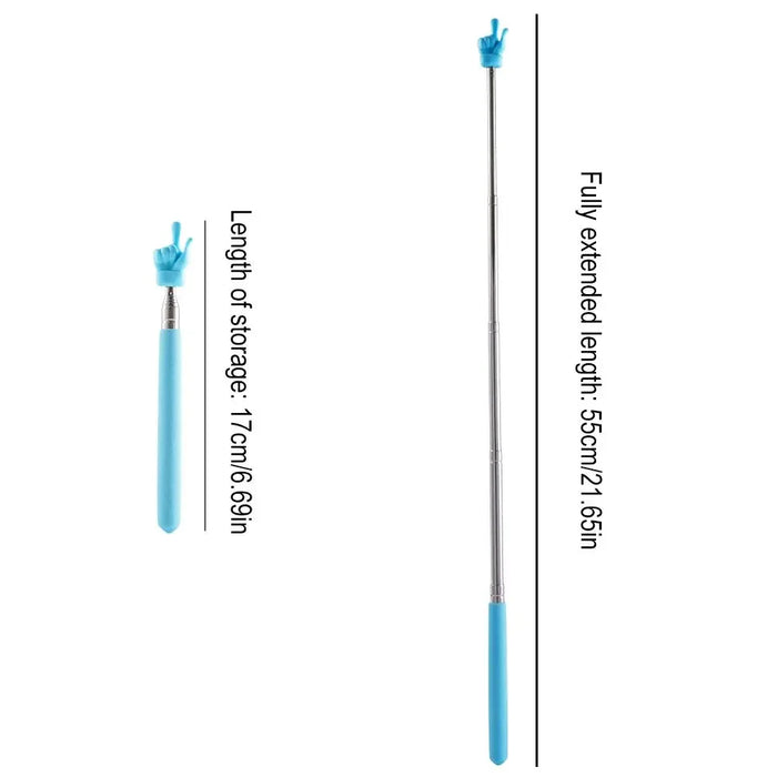 Puntatore retrattile per insegnanti Finger Design acciaio inossidabile telescopico insegnamento scolastico puntatore Stick forniture per insegnanti per l'aula