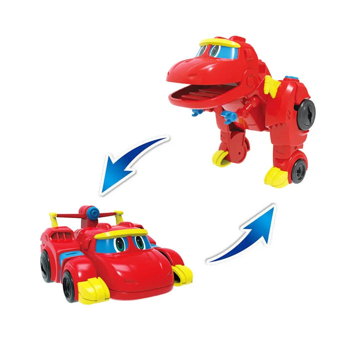 Il più nuovo Min Gogo Dino ABS Deformazione Auto/Aereo Action Figures REX/PING/VIKI/TOMO Trasformazione Dinosauro giocattoli per I Bambini Regalo