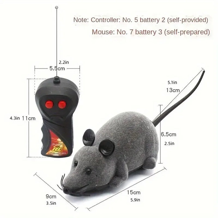 1Pc Remote Control Rat Prank: Trick Your Cat con un giocattolo Mouse Wireless! Natale, Halloween, regalo del ringraziamento (senza batteria)