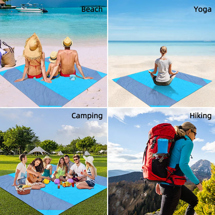 Tappetino da spiaggia impermeabile tappetino da campeggio Extra Large per esterni coperta pieghevole materasso tascabile senza sabbia tappetino da Picnic leggero portatile